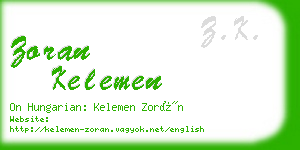 zoran kelemen business card